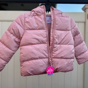Girls pink children place puffer jacket/coat NWT size 4
